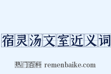 宿灵汤文室近义词是什么意思的图片